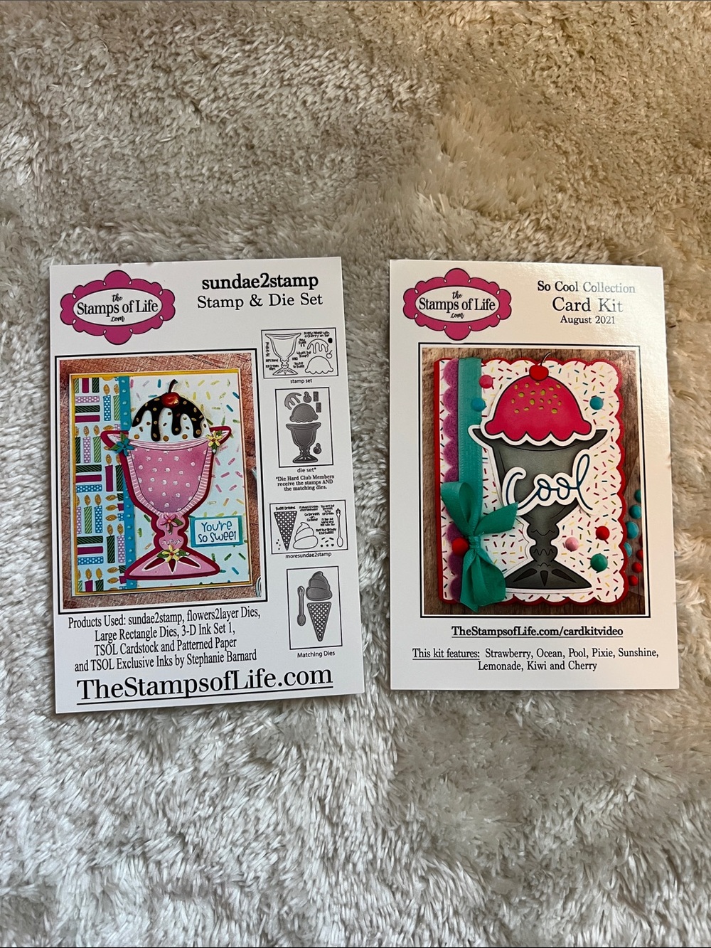 The Stamps of Life Sundae 2 Stamp Die and Card Kit - Picture 6 of 6
